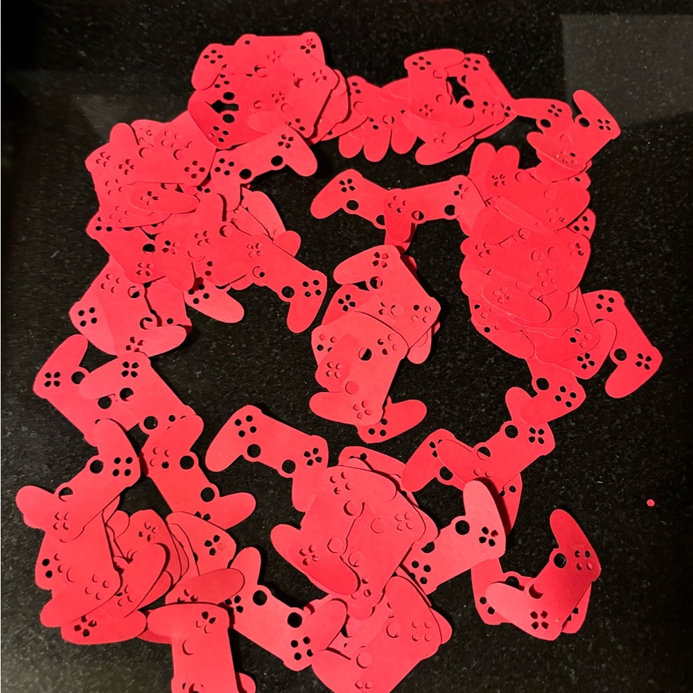 Red gaming controller Confetti
